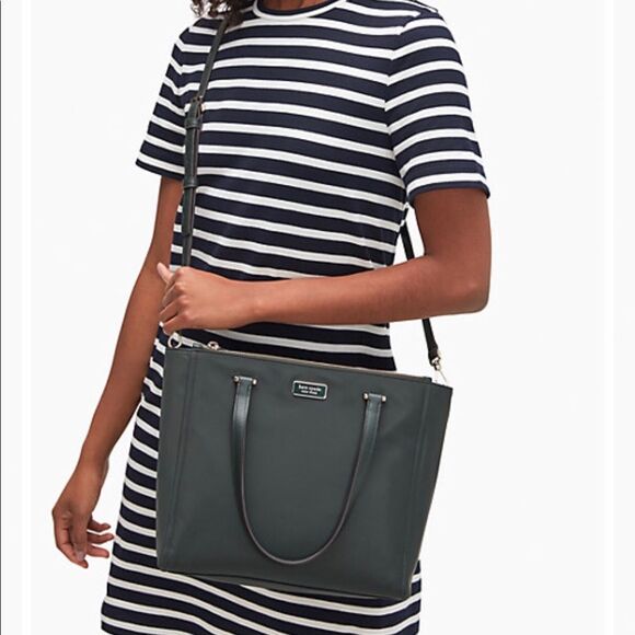 Kate Spade Dawn Medium Satchel & Double Zip Wallet in Evergreen New Purse - Picture 3 of 14